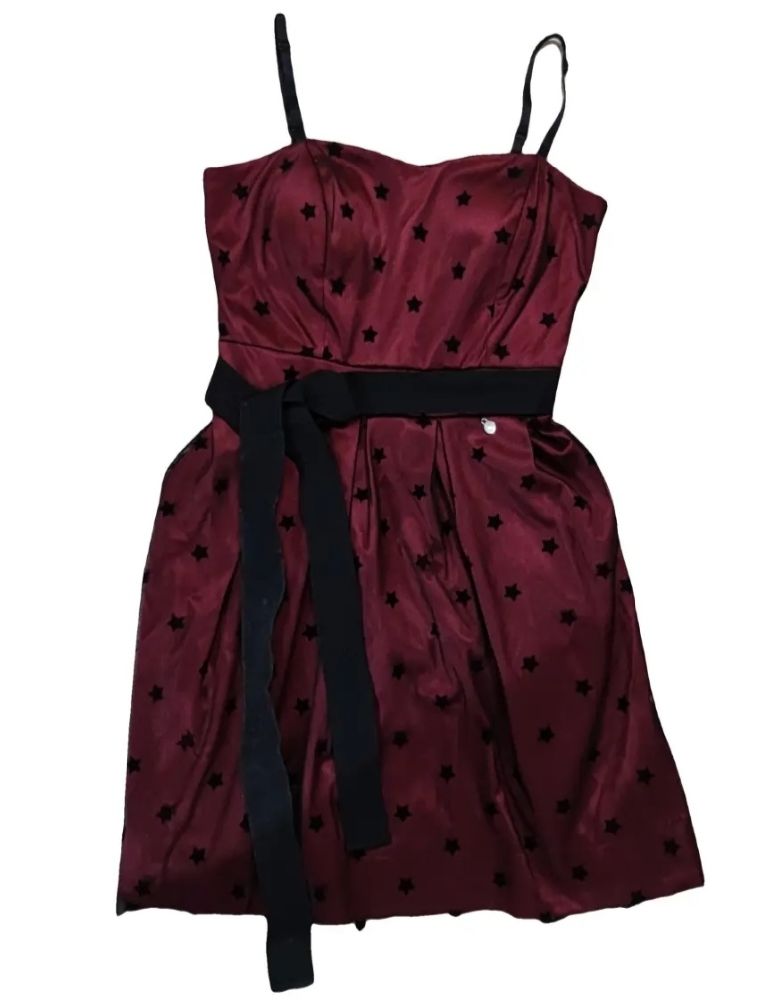 Robe pointillés rouge et noir 