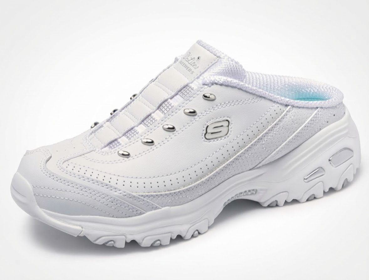 Skechers White Slip-On