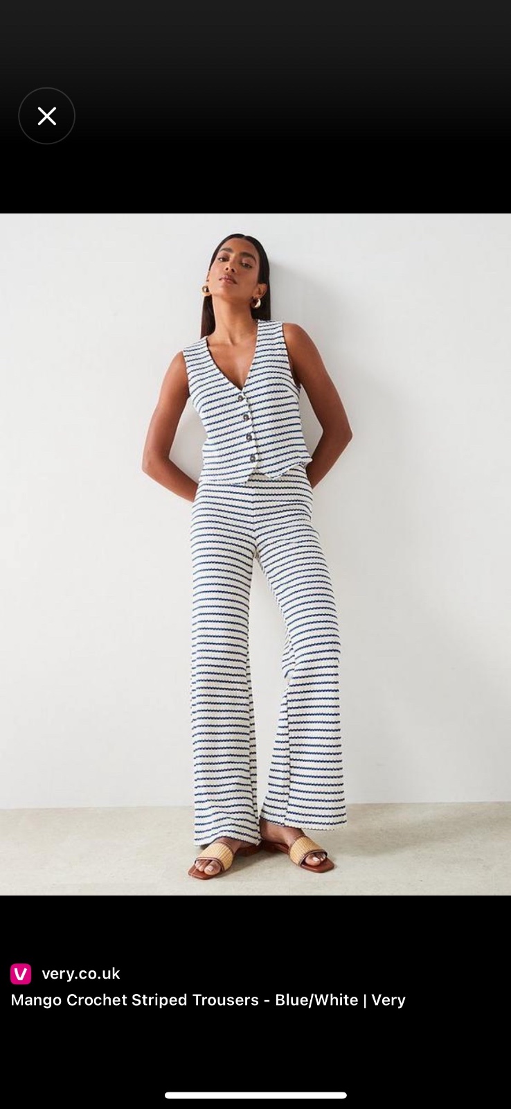 Pantalon écru et bleu marine