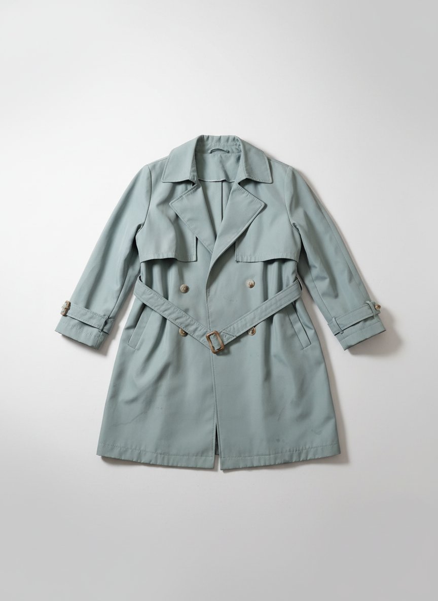 Trench-coat Classique "Vert d'eau" - Élégance Intemporelle