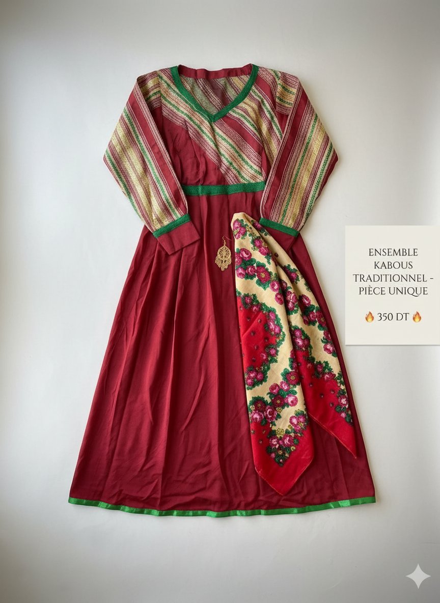 Ensemble "Kabous" Traditionnel Authentique - Pièce Unique😍😍