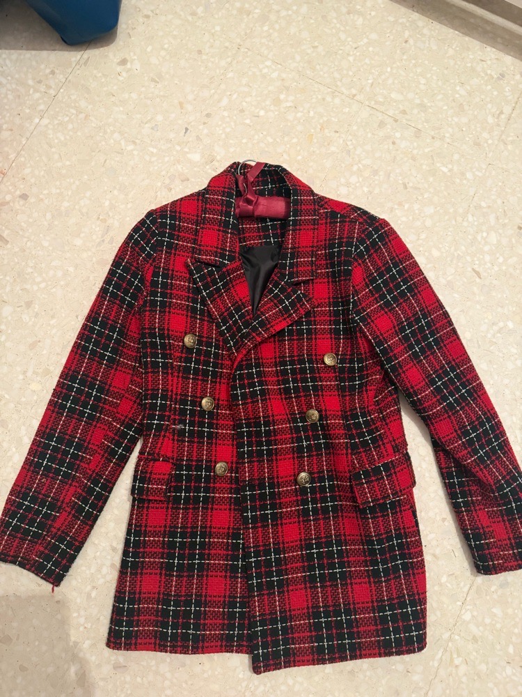 Blazer femme à carreaux
