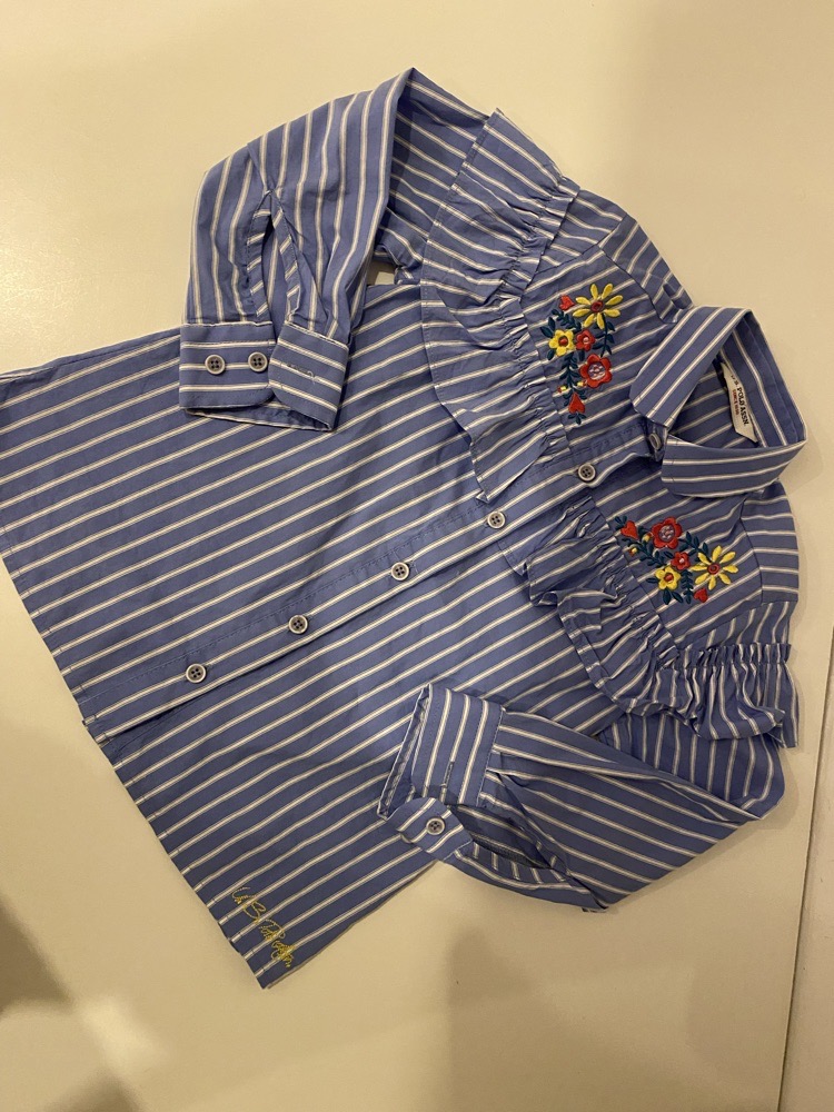 Chemise rayée fillette