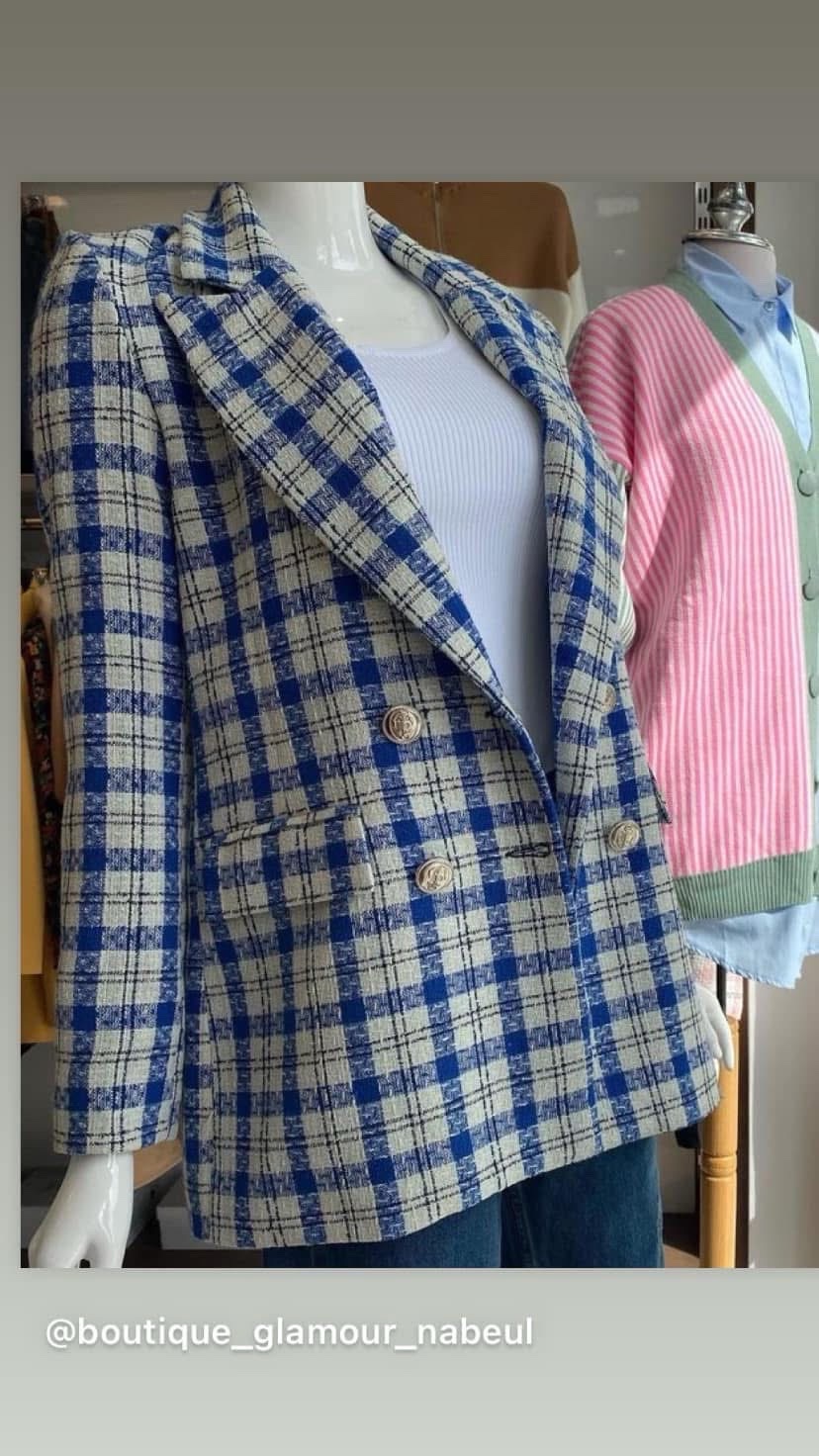 Blazer à carreaux