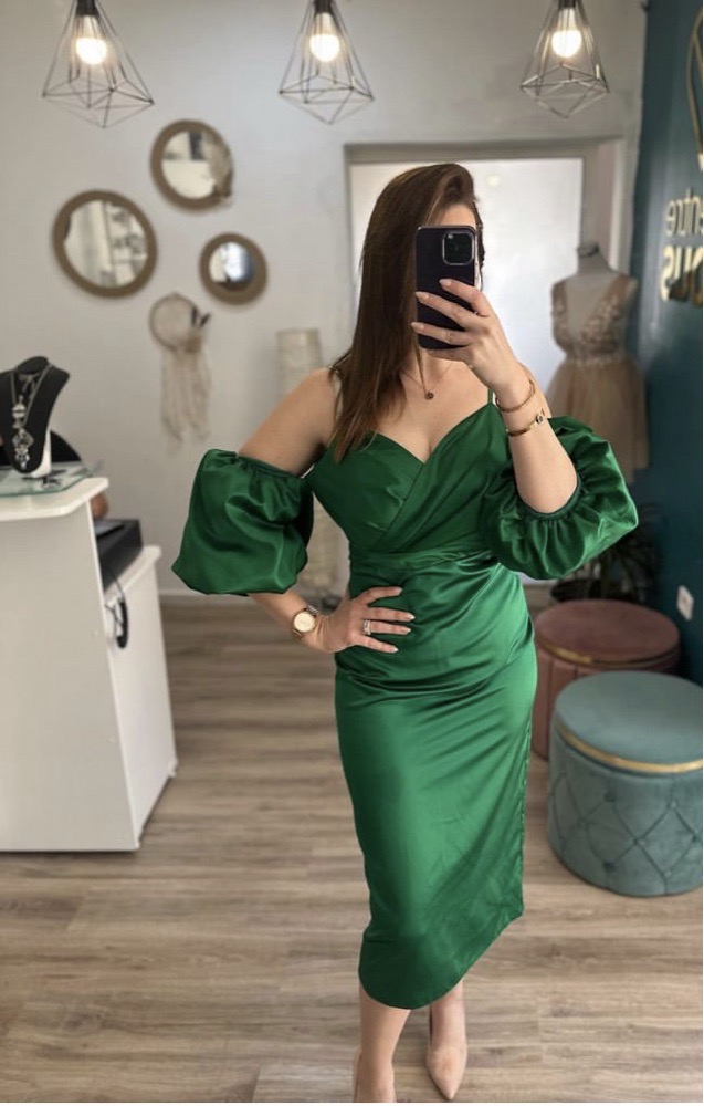 Robe soirée  effet satineé