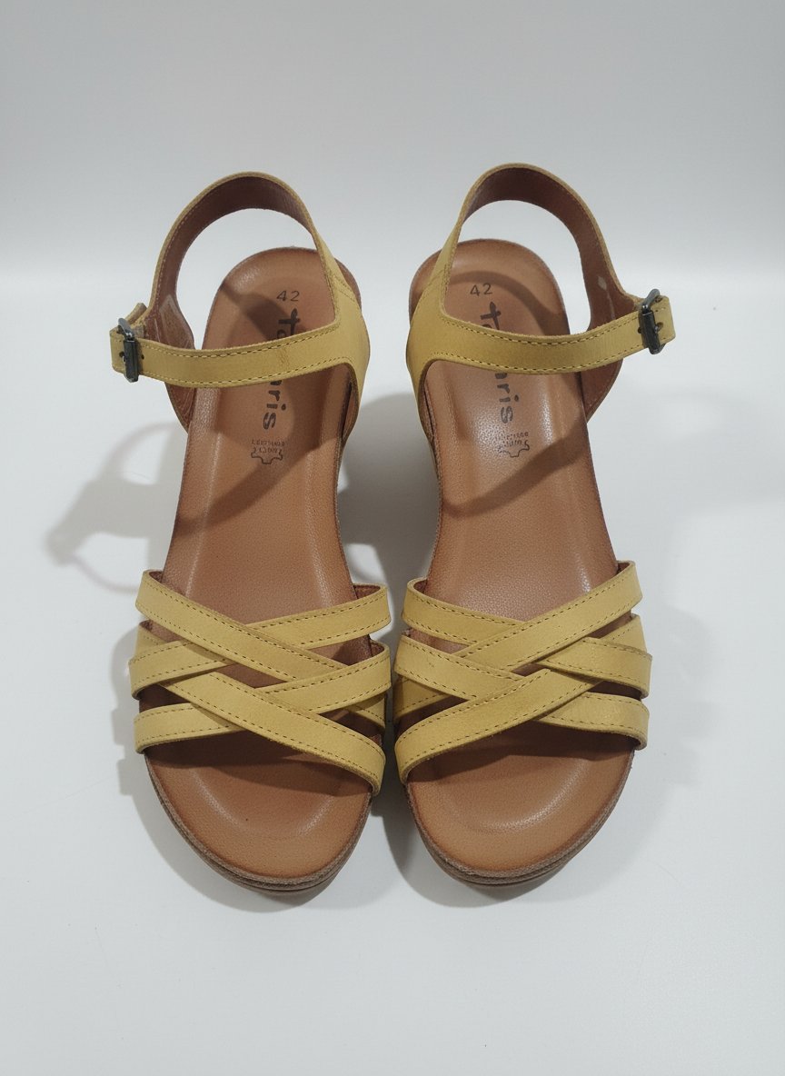 Sandale jaune très a la mode tamaris