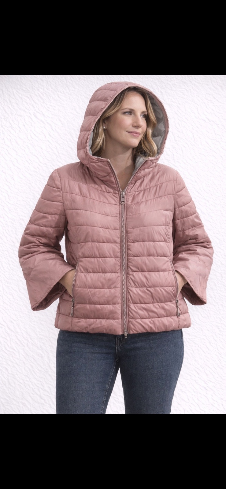 Manteau femme – Rose poudré– Taille XL 