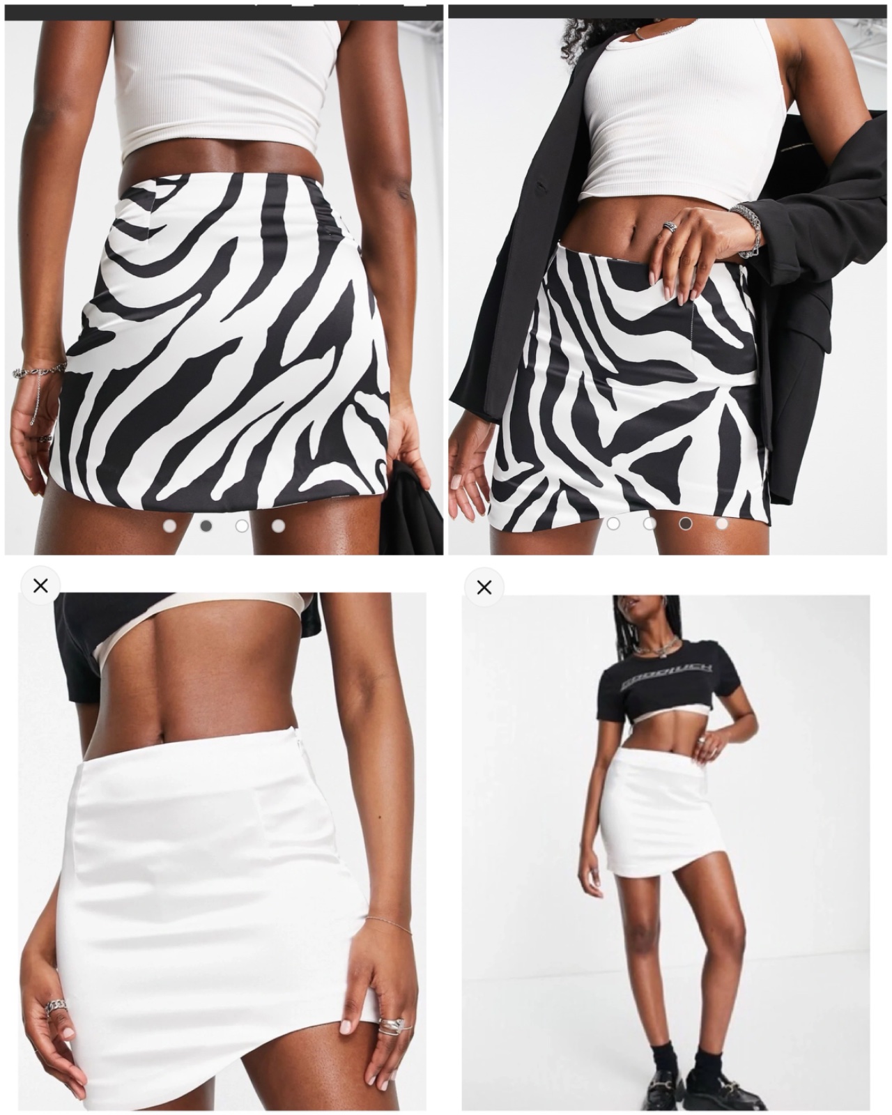 Lot de 2 jupes satinées Bershka – taille S – 