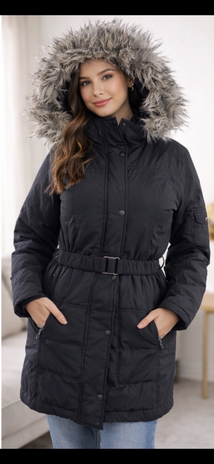 Manteau noir pour femme