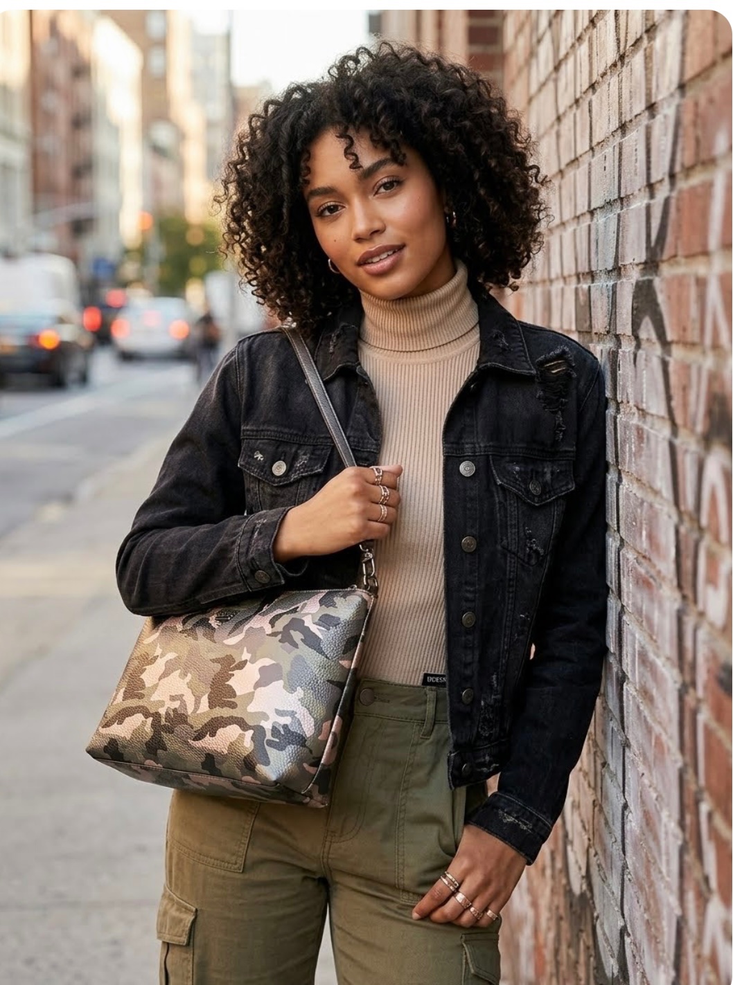 Sac Guess à motif camouflage.
