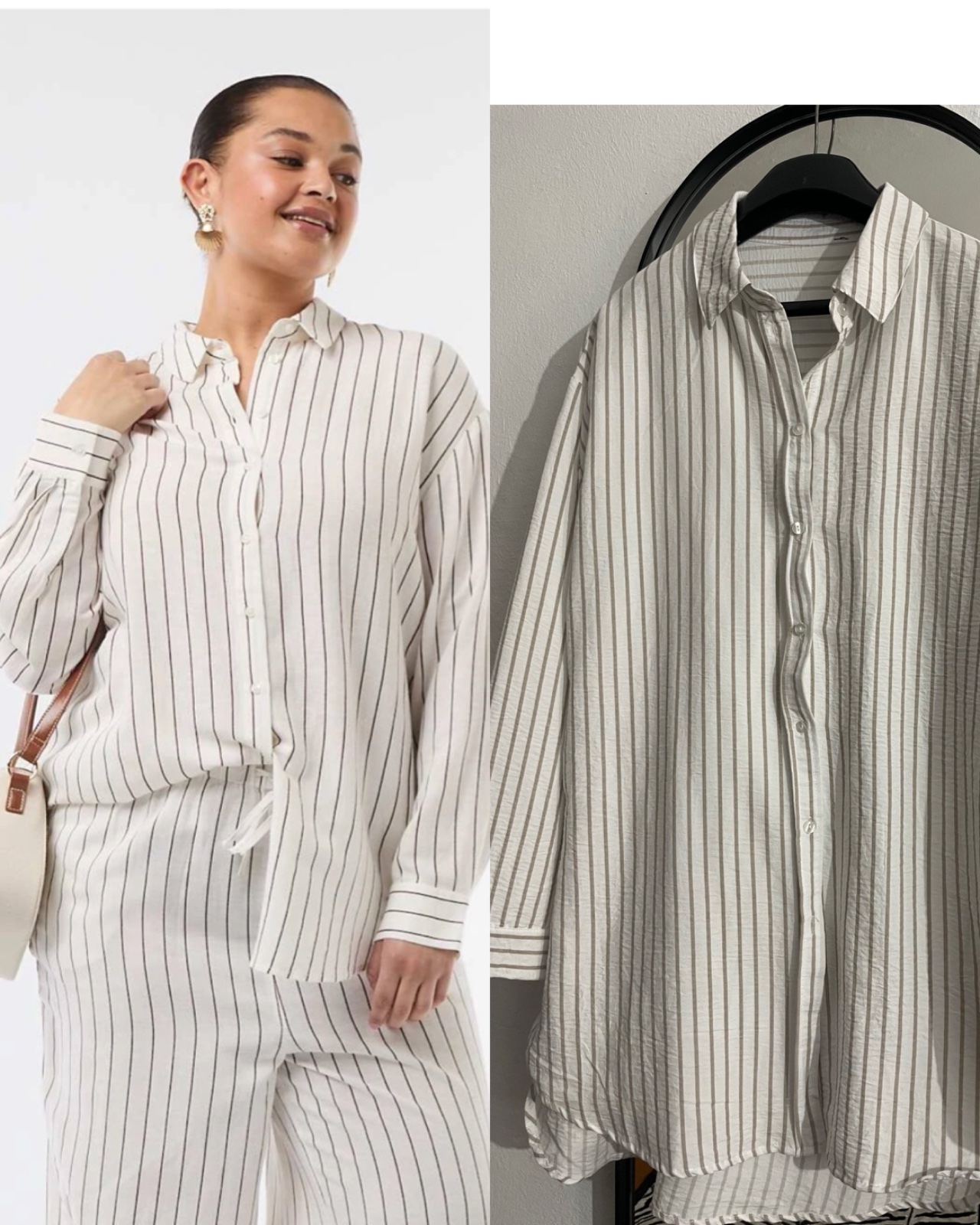 Chemise boutonnée à coupe oversize