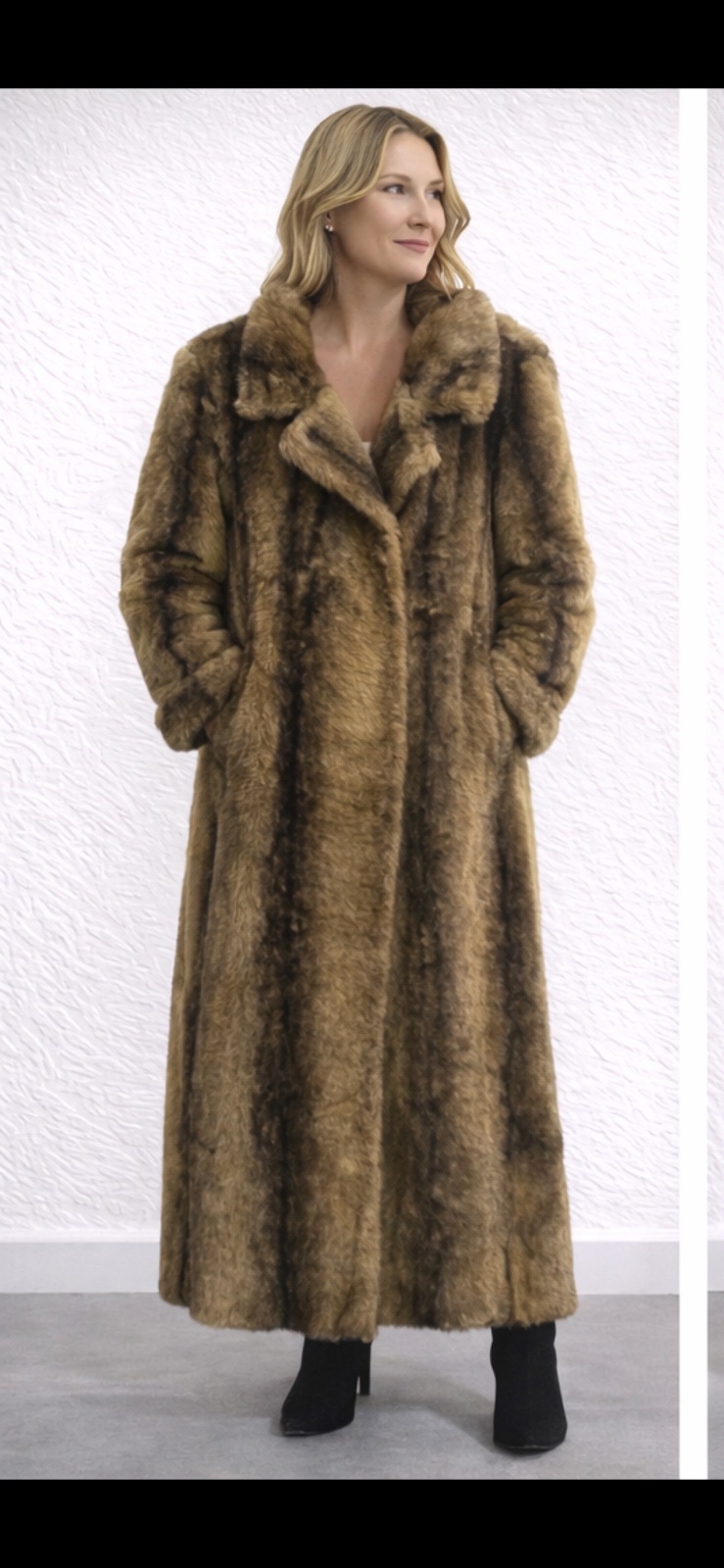 Manteau en fausse fourrure commande l'atelier70