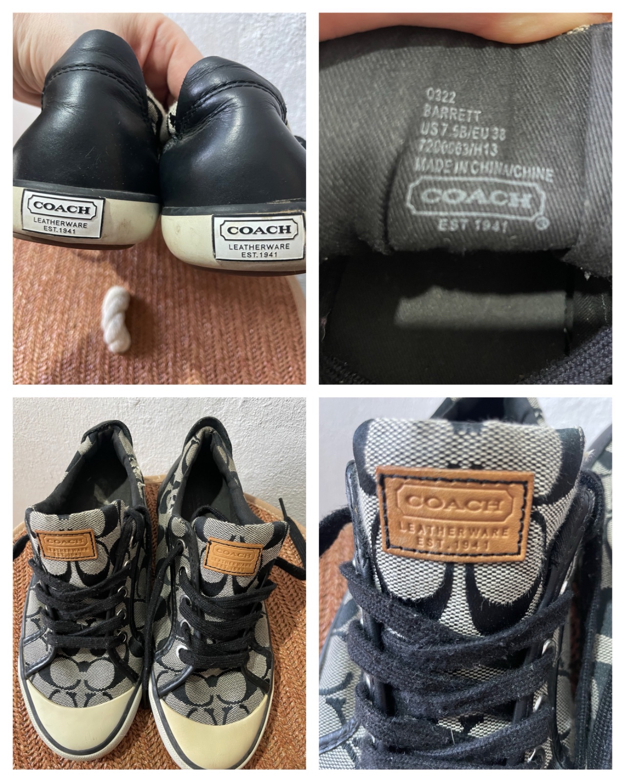Baskets basses Coach Barrett Signature pour femme.