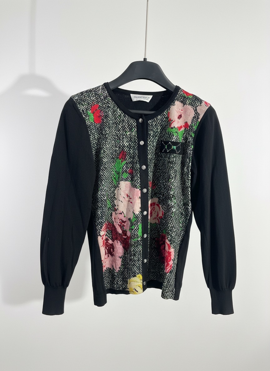 Cardigan avec boutons bijoux 