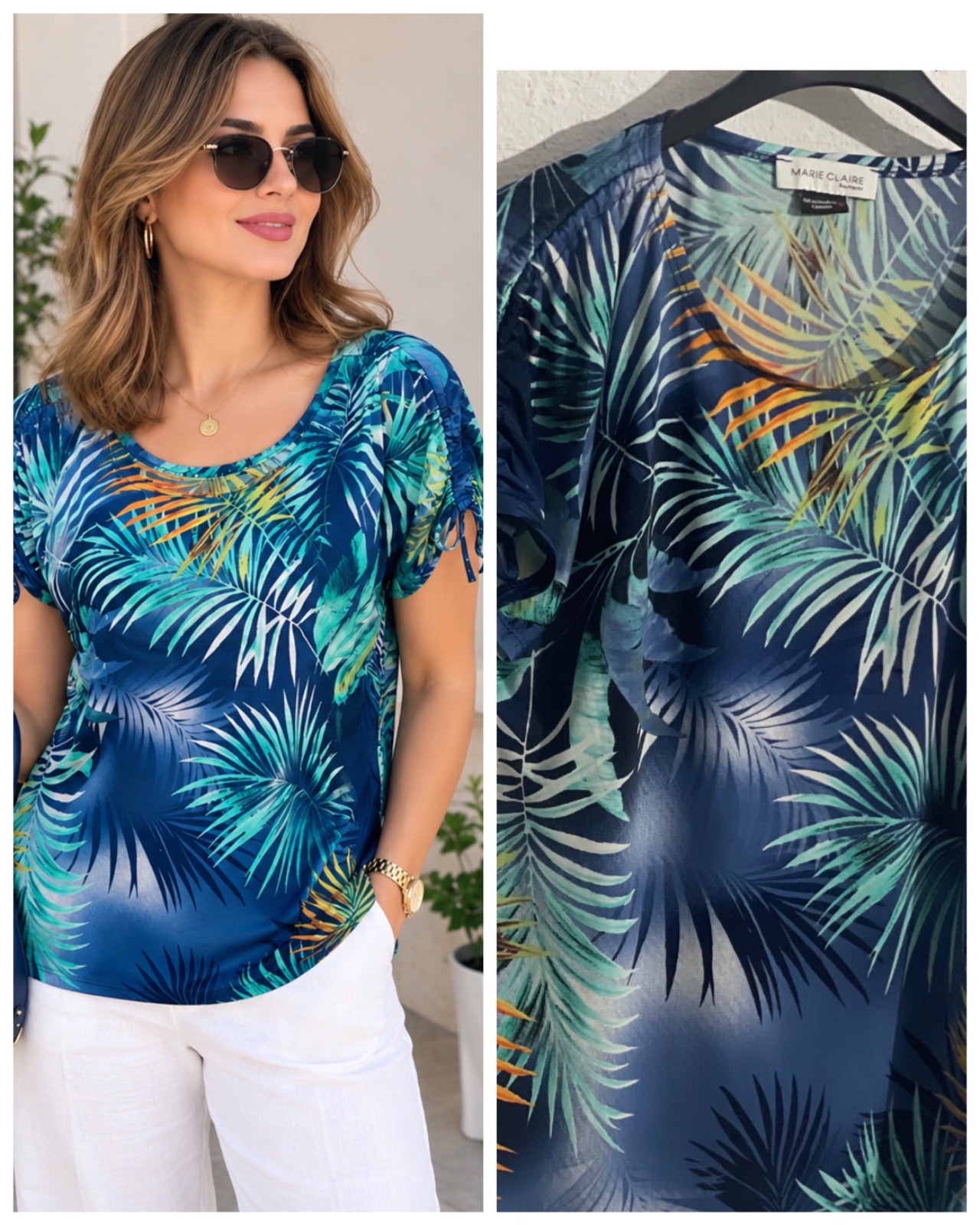 💙 Chemise bleue Marie Claire – Taille M