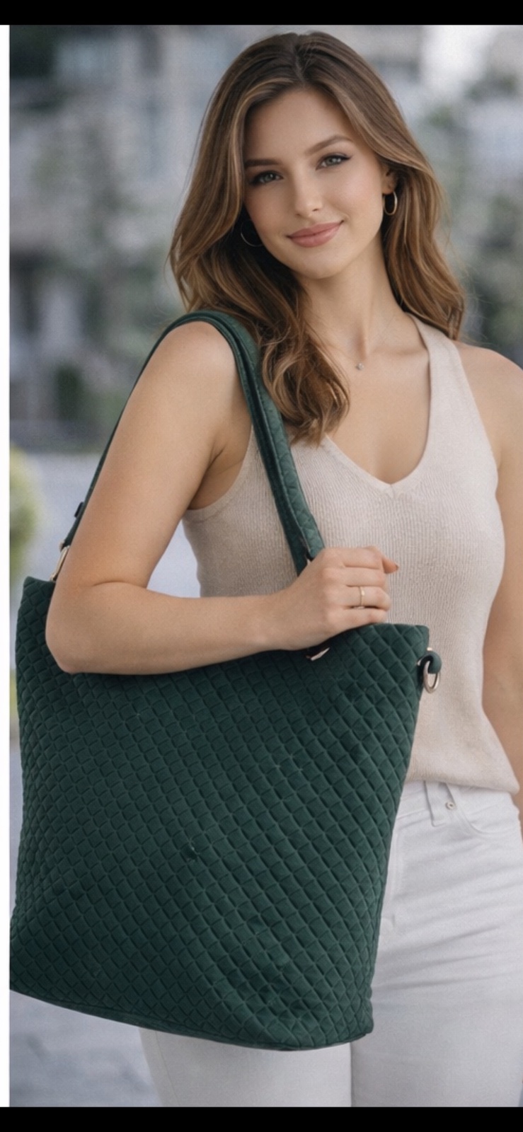 ✨ Sac couleur vert – grand format ✨