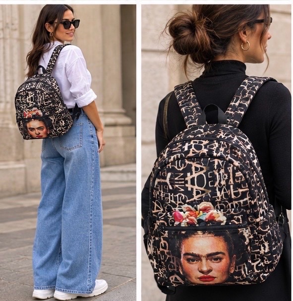 Sac à dos et portefeuille Frida Kahlo