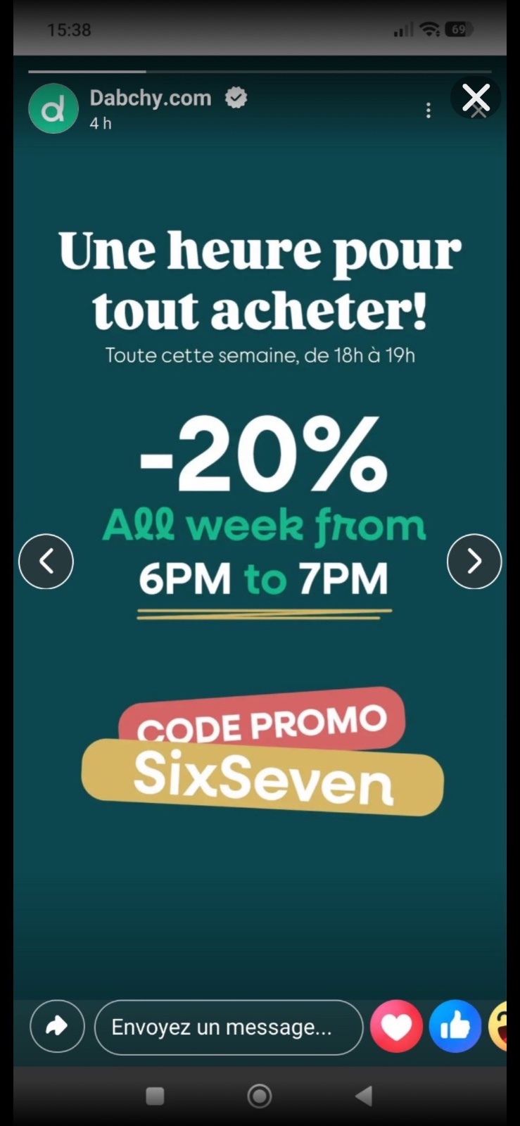 Sixseven code promo-20% de 18 à 19