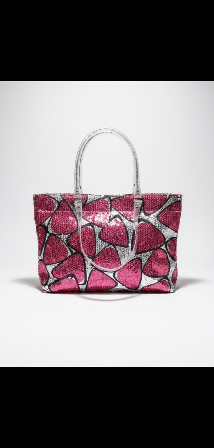 Sac à sequins rose et argent de chez United Colors of Benetton
