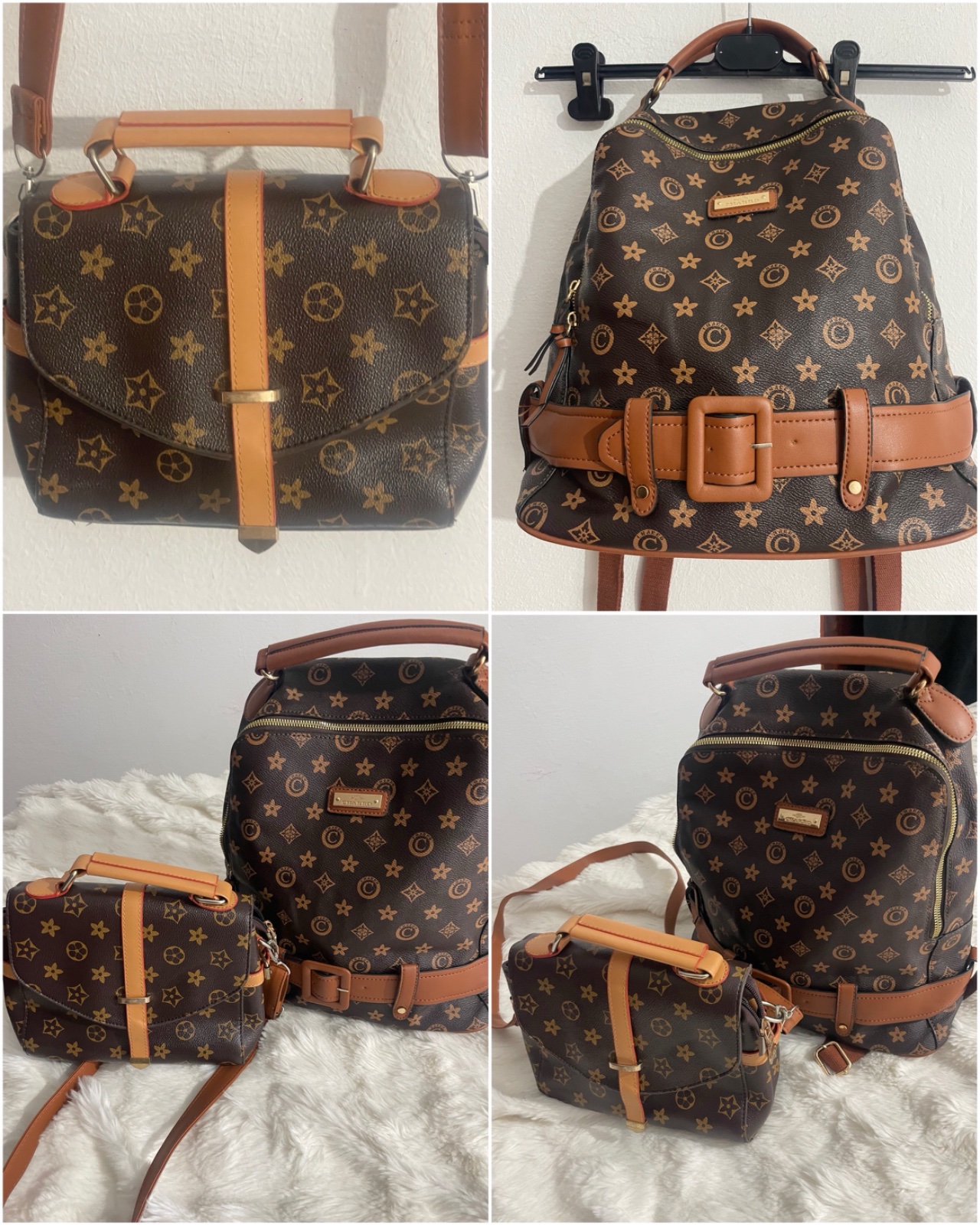  Lot de 2 sacs : sac à dos + sac bandoulière 🤎