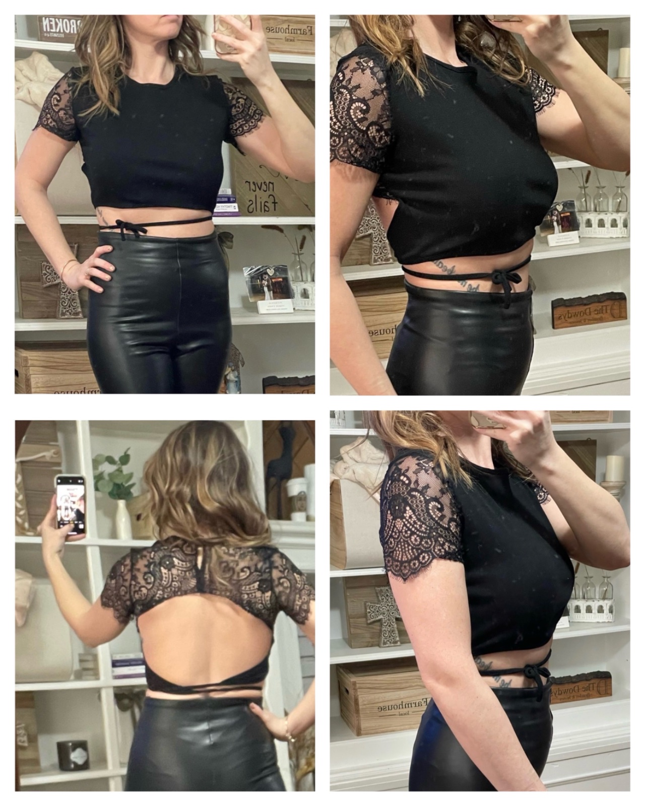 Crop top noir Shein – neuf avec étiquette – taille S