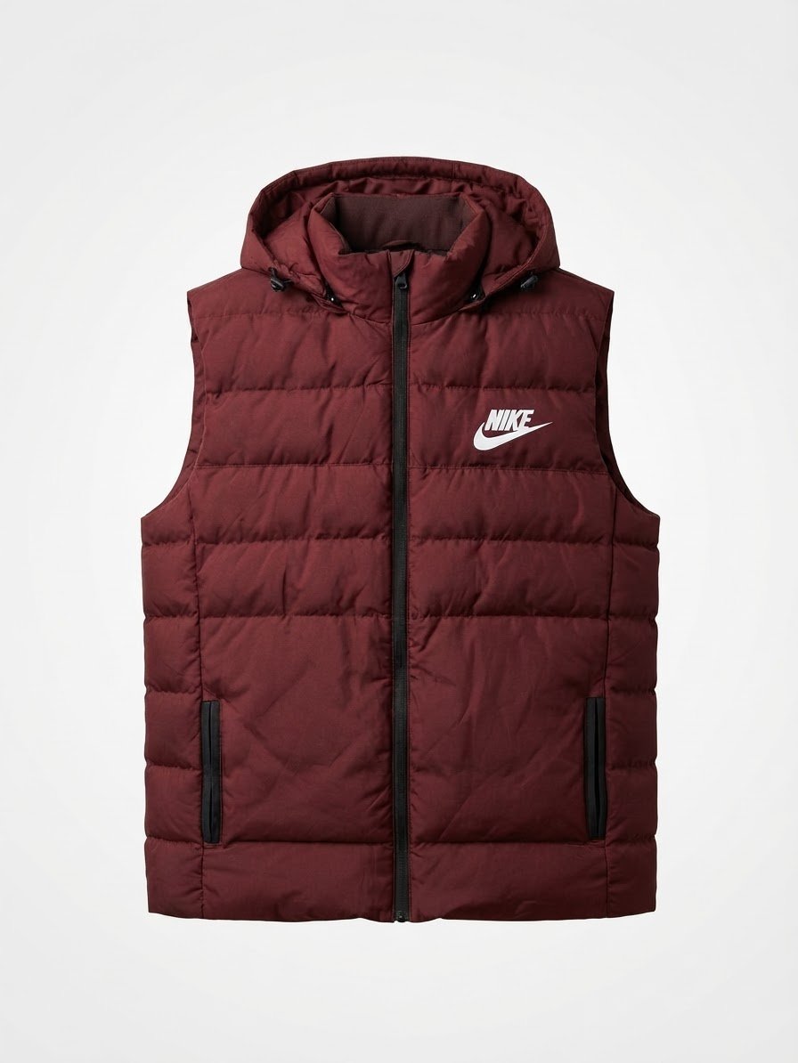 Gilet matelassé sans manches Nike - Bordeaux (Style Sportswear)