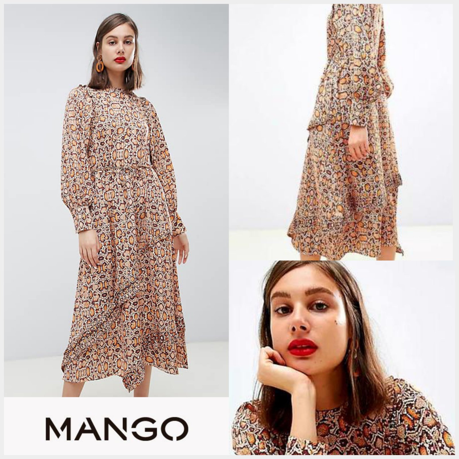 Profitezzzz 🎊🎊💗Robe fluide mango premium imprimé python toute neuve