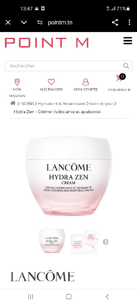 Crème hydratante et apaisante Lancome 