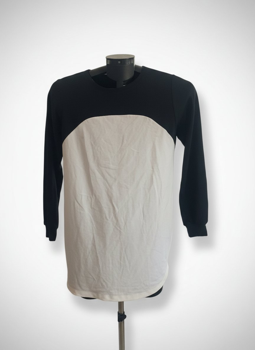 Robe noir et blanc crepe taille 38