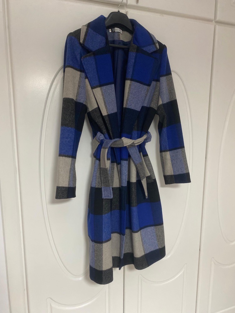 Manteau trench carreaux 