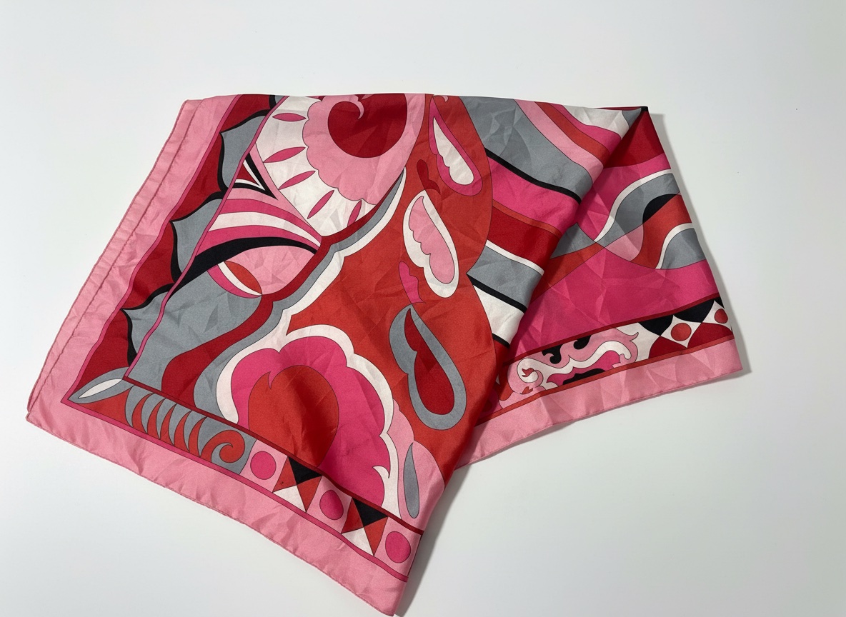 Foulare rose satin