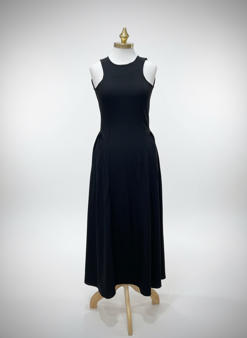 Robe noire cloche 