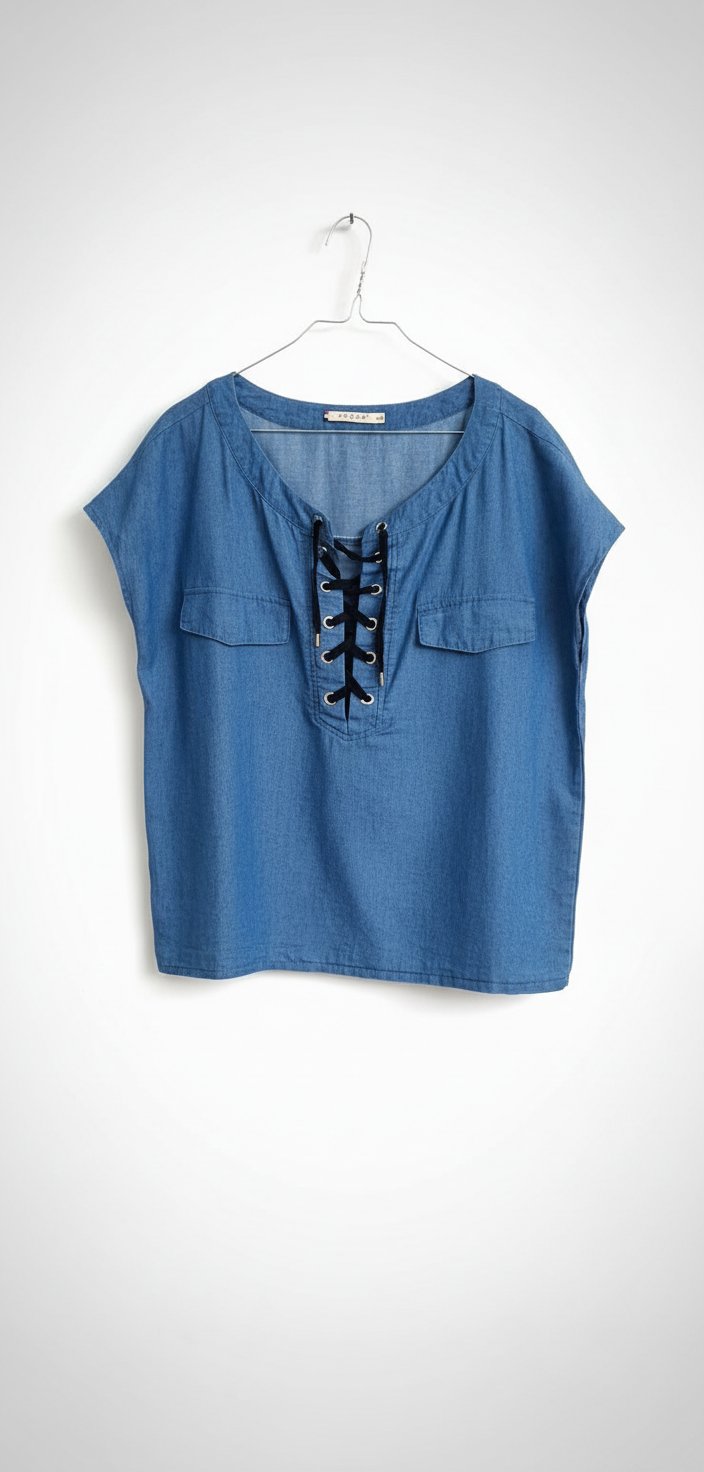 Blouse en jean coton