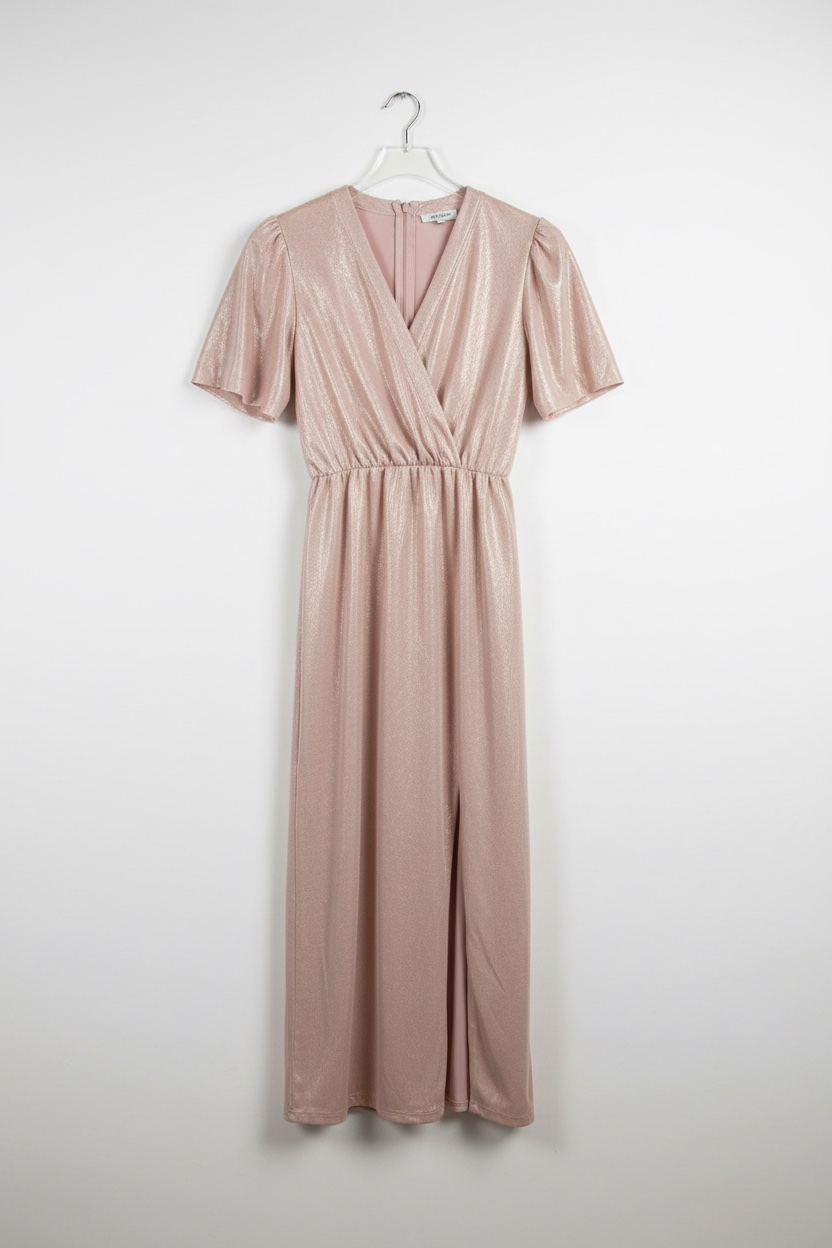✨ Robe longue de soirée pailletée avec fente