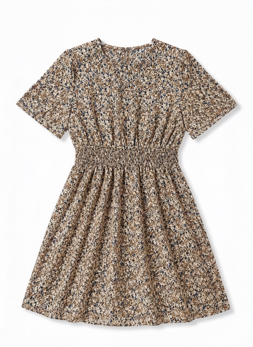 Robe fleurie taille élastique-shic&confort