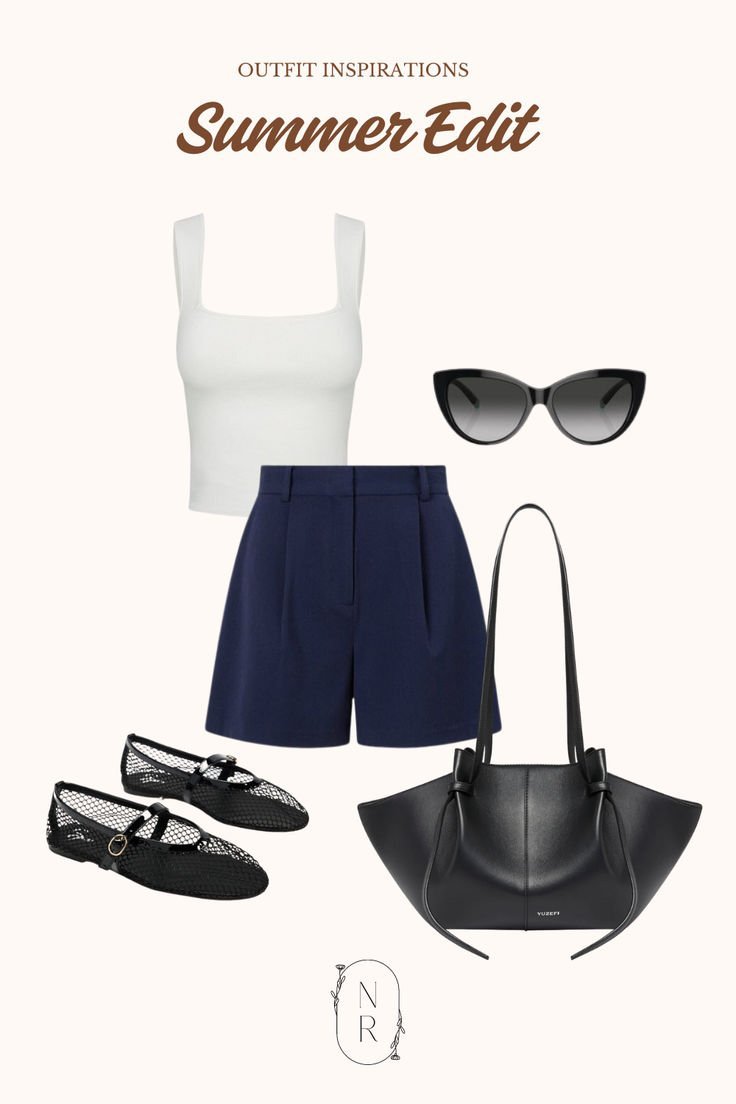 Zara HW navy blue short taille S/M