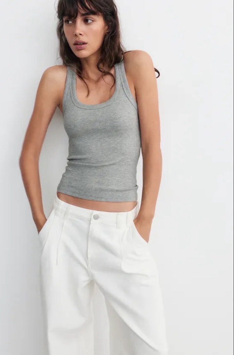 Tank top Zara gris taille S