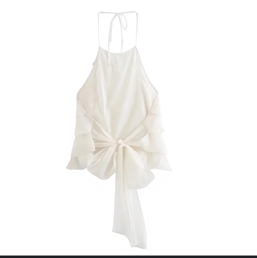 Top halter à volants Zara