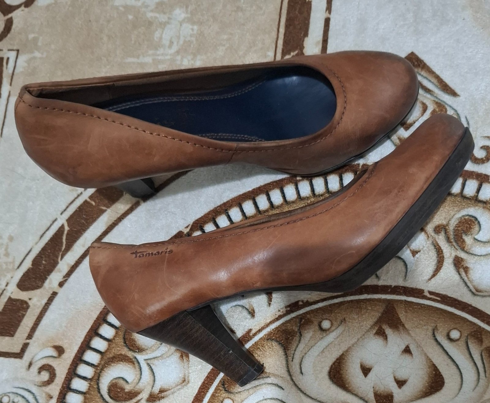Demi talons tamris en cuir