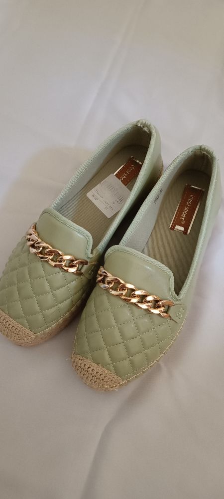 Espadrilles vert pistache taille 39
