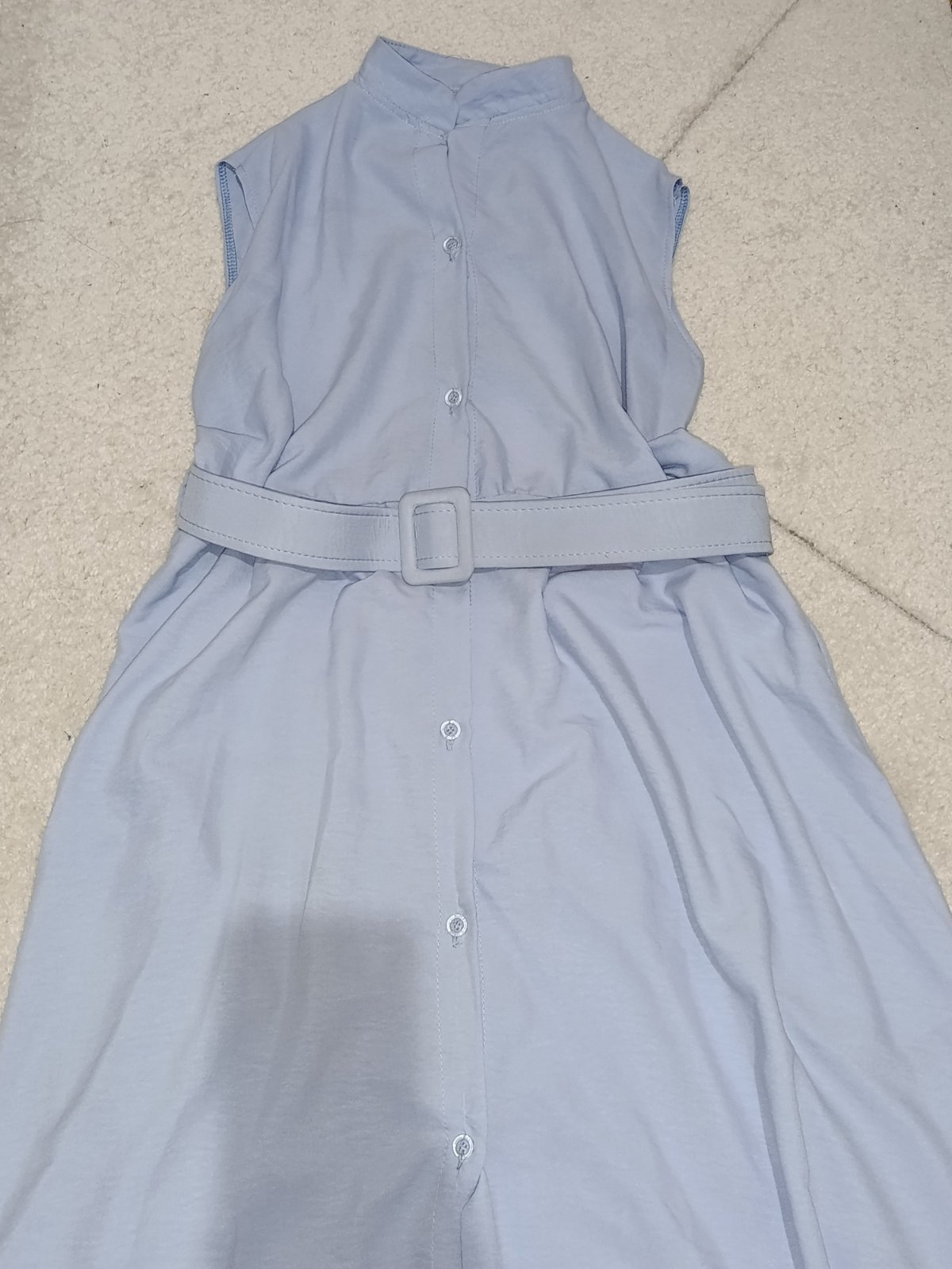 Robe bleu avec cinture