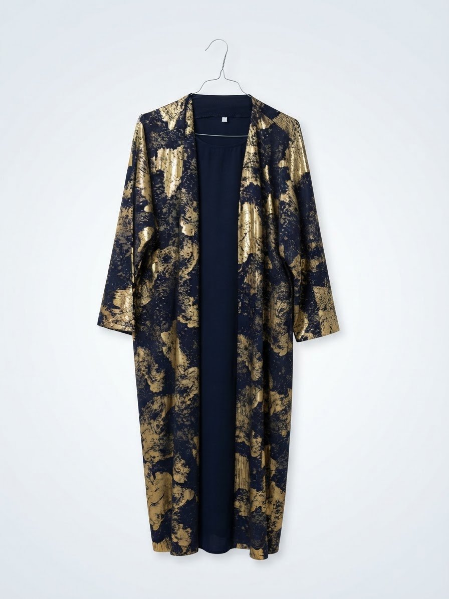 Abaya bleue marine et doree. Neuve importee de KSA