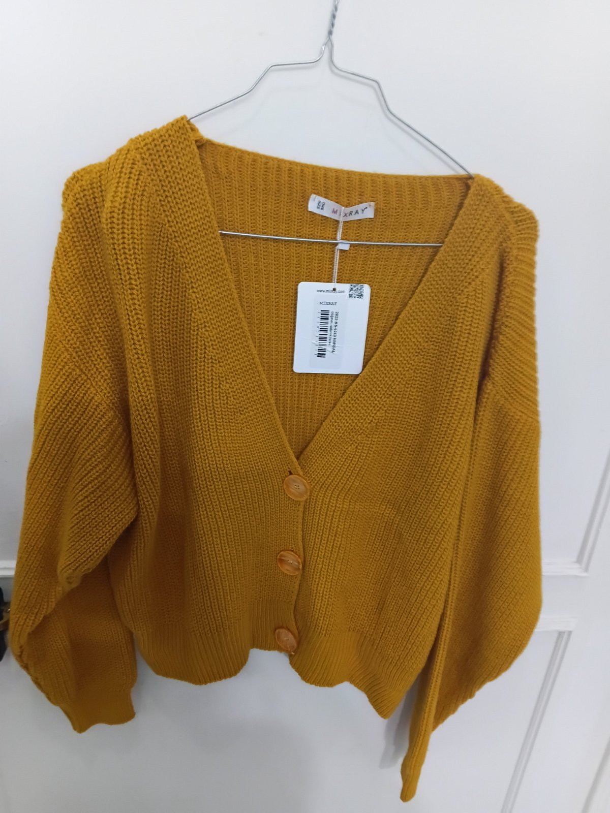 Gilet laine moutarde taille L xl neuf