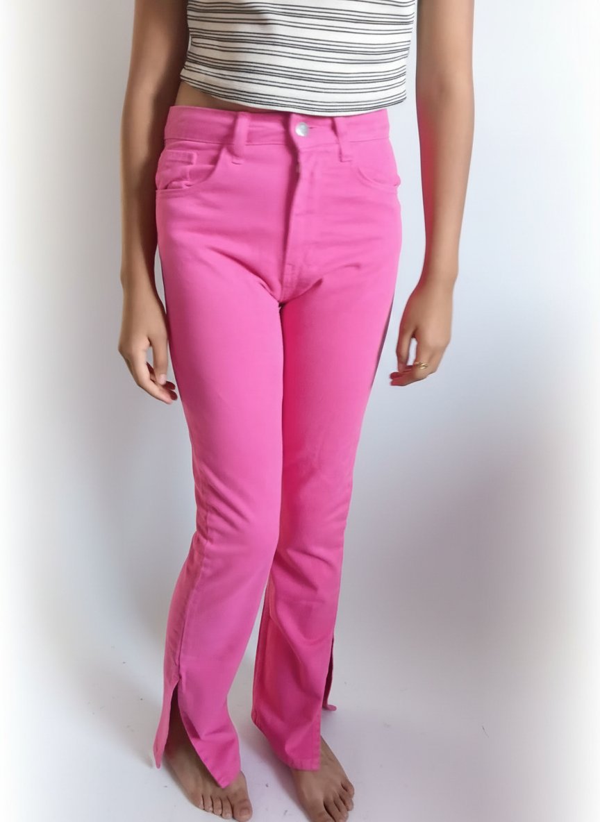 Pantalon jeans rose fushia taille 34