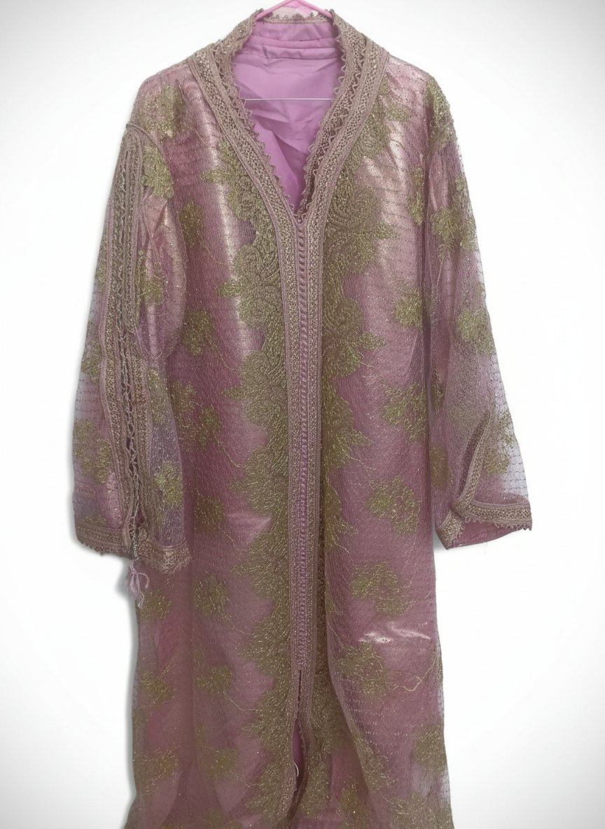 Caftan rose doré taille 46