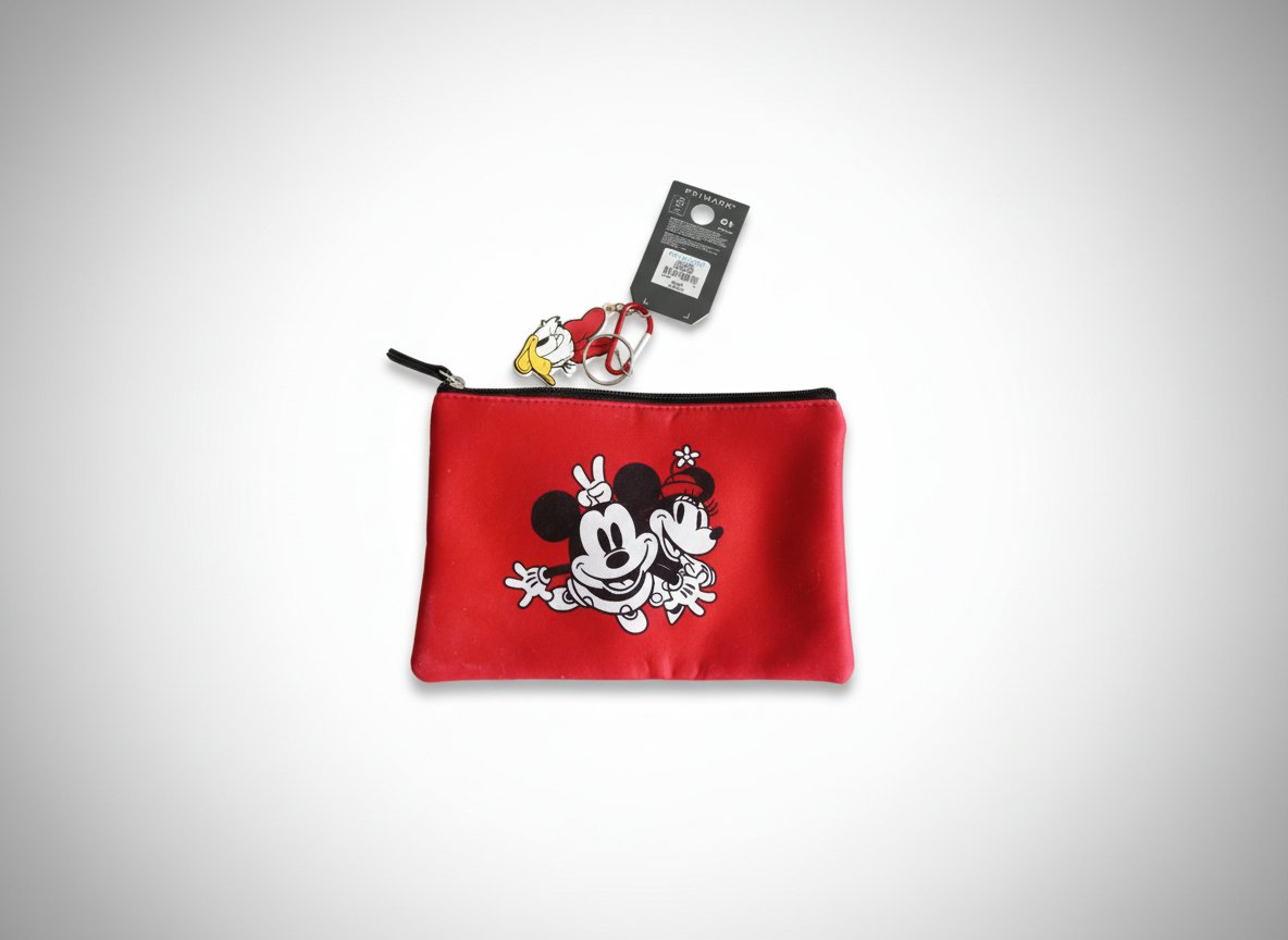 Trousse de maquillage disney rouge avec porte cle primark