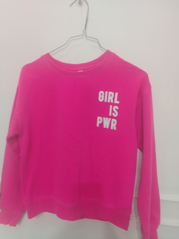 Pull coton rose fluo. Ovs. 12 à 14 ans 