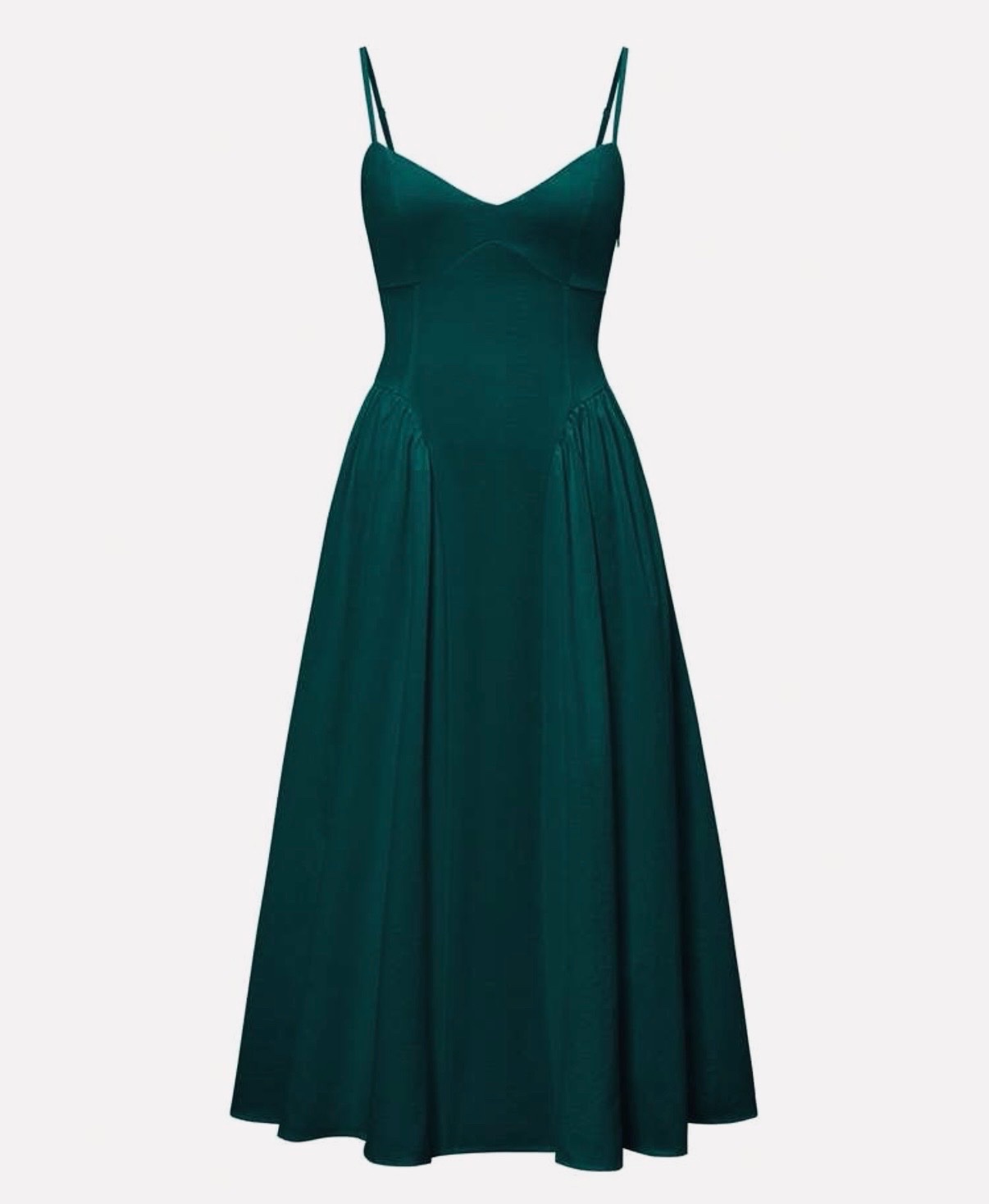 Magnifique robe en vert foncé tres tendance qui affine la silouhette