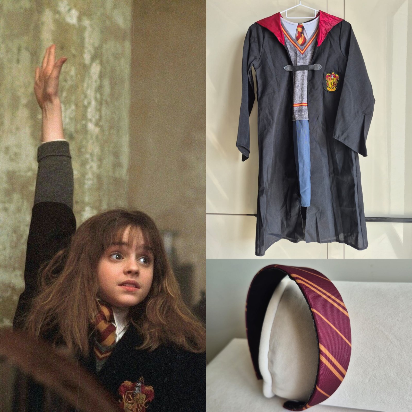Robe de haute qualité hermione granger + serre tête ❤️✨️🪄
