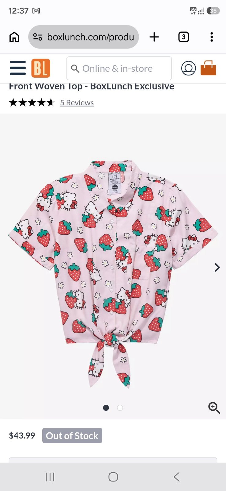 Chemise hello kitty 
